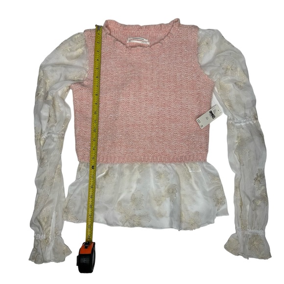 NWT Anthropologie Pink Layered Sweater Vest Blouse xxs - Picture 7 of 14